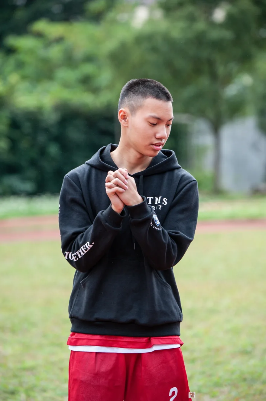 淡江高中籃球隊長耀盃賽前暖身 — 許軒豪 Howard Hsu